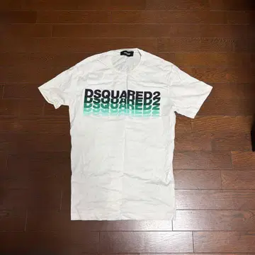 DSQUARED2 로고 프린트 티셔츠 화이트 M 사이즈