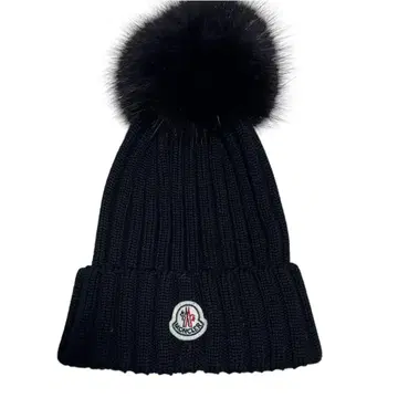 MONCLER 니트 모자 폼폼 포함 블랙 미사용 새상품 선착순