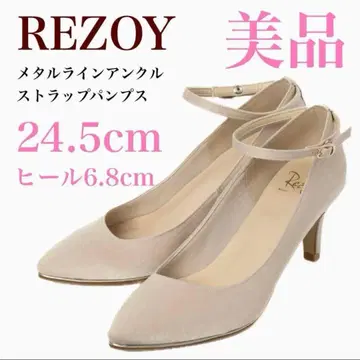 새상품급 결혼식 REZOY 펌프스 베이지 계열 24.5cm 힐 6.8cm