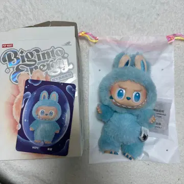 POP MART 몬스터 봉제 인형 라브브 스카이블루