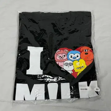 [익명] M!LK 폭렬 홈파티 티셔츠 팬미팅 M 사이즈 블랙