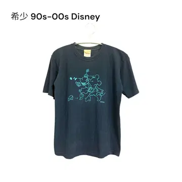 90s 00s Disney 미니 마우스 프린트 T셔츠 네이비 Free