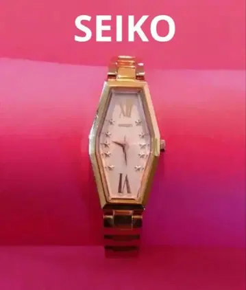 SEIKO 와이어드 에프 손목시계 핑크 골드 [ 배터리 교환 완료 ]