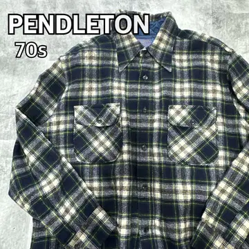 PENDLETON 펜들턴 70s 체크 플란넬 셔츠 보드 셔츠