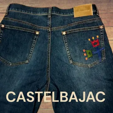 CASTELBAJAC 스트레치 데님 로고 자수
