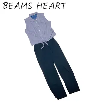 BEAMS HEART 슬리브리스 셔츠 올인원