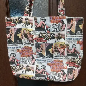 HYSTERIC GLAMOUR 코믹 패턴 토트백