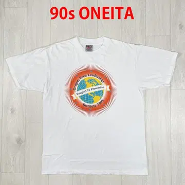90s USA제 ONEITA 싱글 스티치 T셔츠 지구 남성용 L