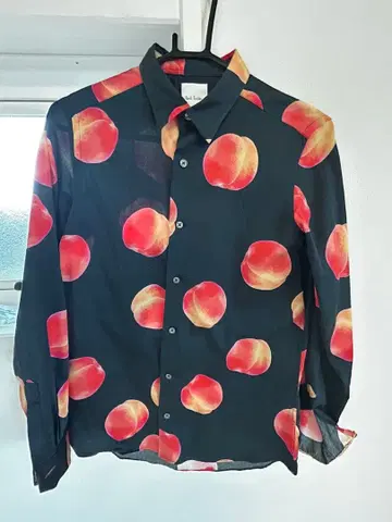 Paul Smith 피치 패턴 긴팔 셔츠 블랙