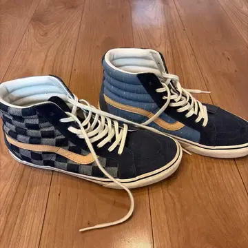 VANS Sk8-Hi 데님 체커보드 하이컷 레어