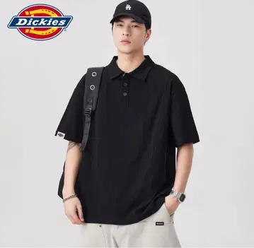 Dickies 반팔 피케 셔츠 블랙