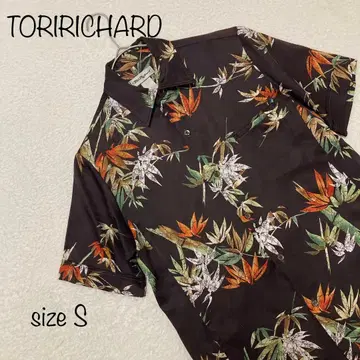 TORIRICHARD 알로하 셔츠 70's 브라운 대나무 S