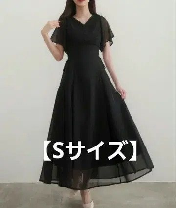 CENEA 세네아 2way V넥 시어 코르셋 원피스 블랙 S