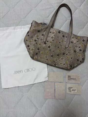 JIMMY CHOO 지미추 소피아 스터드 토트백 그레이지