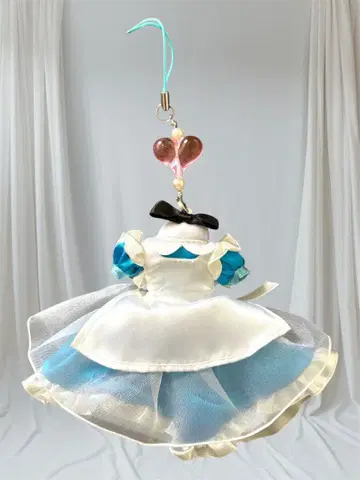 Disney 원더랜드 앨리스 드레스형 스트랩 스마트폰 닦이