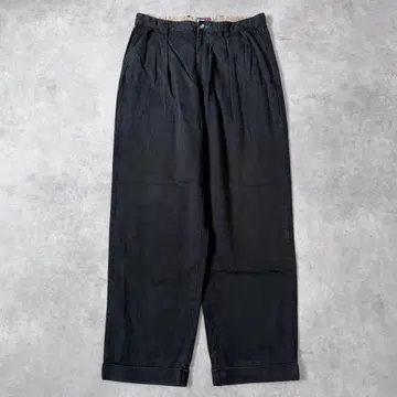 타미힐피거 W32 치노 팬츠 구제 의류 90s 엠블럼 블랙 21452