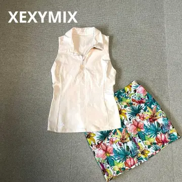 XEXYMIX 슬리브리스 하프 지퍼 셔츠