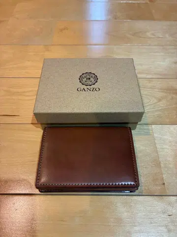 GANZO 간조 쉘 코도반 2 명함지갑 내추럴 새상품