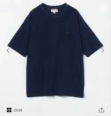 LACOSTE 크루넥 T셔츠 네이비