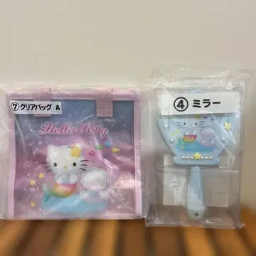 산리오 복권 키티 클리어 백 A 거울 2종 세트