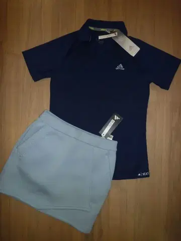 [ 새상품 S ] adidas 아디다스 골프 반팔 셔츠 & 스커트 셋업