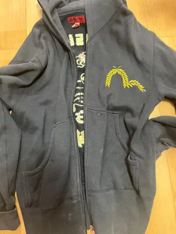 EVISU YAMANE 일본 지도 자수 집업 후드티