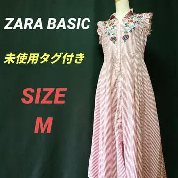 미사용 ZARA BASIC 자라 롱 셔츠 원피스 스트라이프