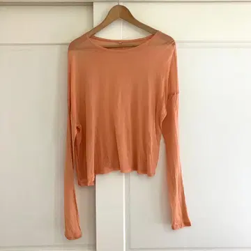 BASERANGE 시어 롱 슬리브 TEE S 오렌지 CITYSHOP