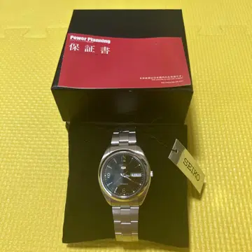 SEIKO 5 자동 와인딩 손목시계 블랙 다이얼
