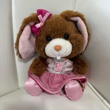 빌드어베어 토끼 봉제 인형 핑크 드레스 포함