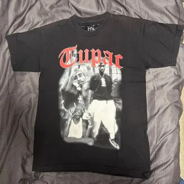 Vlone x 2Pac 티셔츠 블랙 L 사이즈