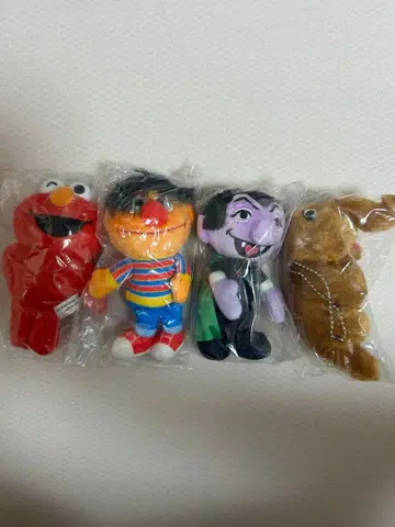 세서미 스트릿 봉제 인형 마스코트 4종 세트