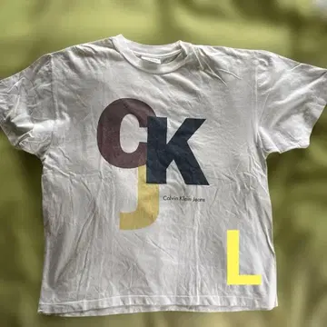 빈티지 T셔츠 CKJ 빅 로고