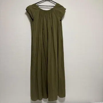 FREAK'S STORE 프렌치 슬리브 롱 원피스 카키