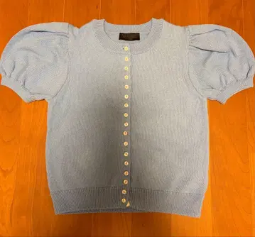 ZARA 퍼프 슬리브 반팔 니트 가디건