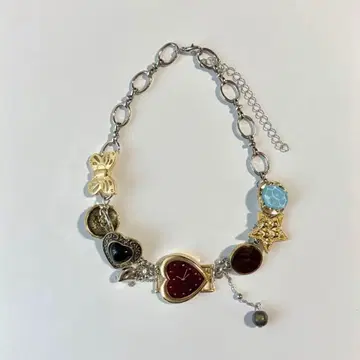 하트 시계 목걸이 초커 shury itimi vintage