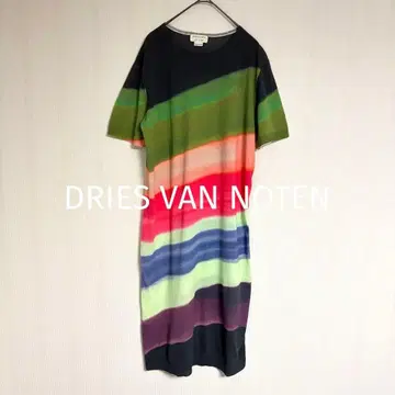 DRIES VAN NOTEN x Len Lye 그래픽 반팔 원피스