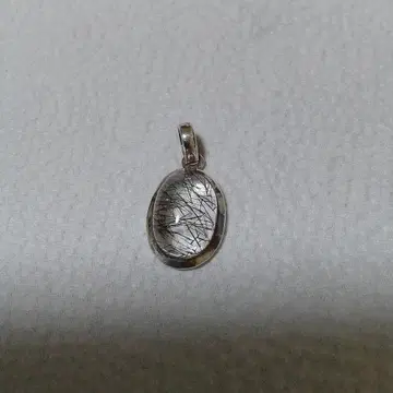 블랙 루틸 쿼츠 펜던트 탑 실버 925
