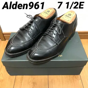 Alden/알든 961 7.5E 블랙 카프 스킨 가죽 슈트리 포함