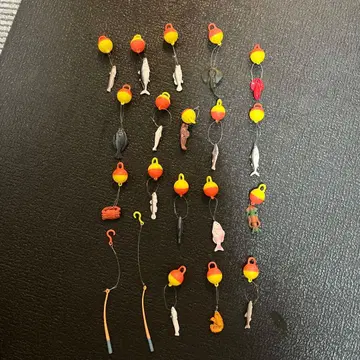 사카낙션 낚시 완구 낚시용 장난감 18개 낚싯대 2개 세트