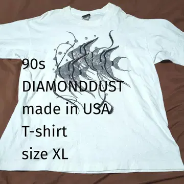 90s made in USA 다이아몬드 더스트 애니멀 열대어 T셔츠