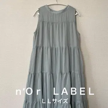 n'Or LABEL 슬리브리스 티어드 롱 원피스 라이트 그레이