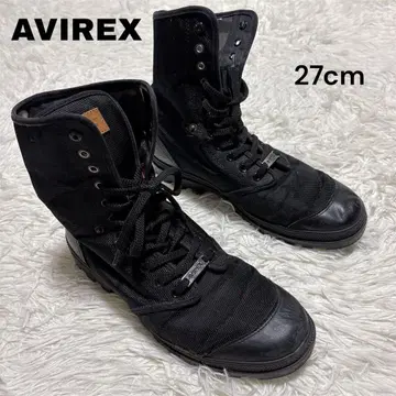 AVIREX 부츠 27cm 하이컷 미드 2WAY 블랙 카모플라쥬