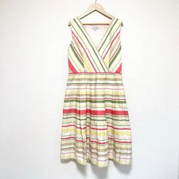 [ 새상품급 ] LAURA ASHLEY 로라 애슐리 멀티 보더 원피스