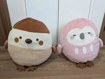 스미코구라시 봉제 인형 2세트 참새 올빼미 XL