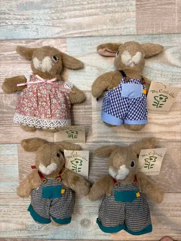 새상품 쇼와 레트로 My Little Ann 토끼 봉제 인형 4개 세트