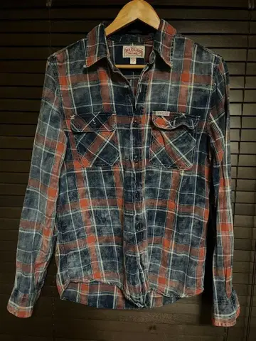 TRUE RELIGION 플란넬 셔츠 체크 무늬 S
