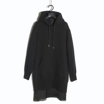 sacai 스펀지 스웨트 후디 백 지퍼 레이어드