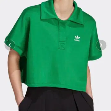 [새상품급] adidas Originals 크롭 피케 셔츠 그린