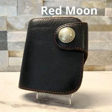 RED MOON 레드문 접이식 지갑 가죽 천연 가죽 네이비 블랙